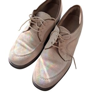 Hush Puppies  Beige Suede Loafers